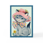 Vintage Easter Bonnet Kitty Greeting Cards