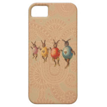 Vintage Easter Bunnies Dancing with Egg Costumes iPhone 5 Cases
