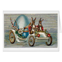 Vintage Easter Bunnies Greeting Cards