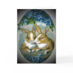 Vintage Easter Bunnies Textured Card