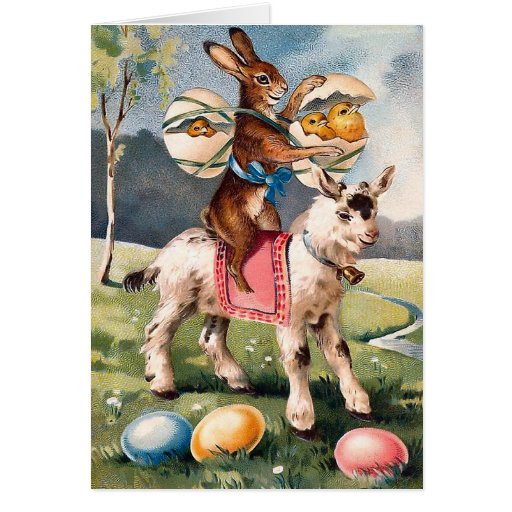 Vintage Easter Bunny Card