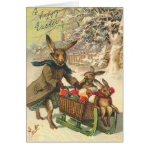 Vintage Easter Bunny Card