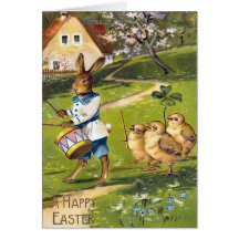Vintage Easter Bunny Card