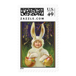Vintage Easter Bunny Child Postage
