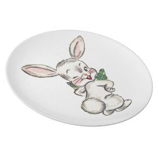 Vintage Easter Bunny Dinner Plate