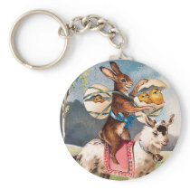 Vintage Easter Bunny Keychain