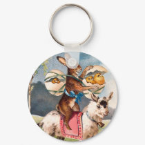 Vintage Easter Bunny Keychain