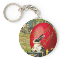 Vintage Easter Bunny Keychain