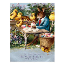 Vintage Easter Bunny Postcard