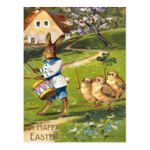 Vintage Easter Bunny Postcard