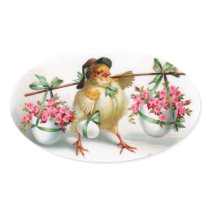 Vintage Easter Chick Stickers