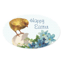 Vintage Easter Chick Stickers