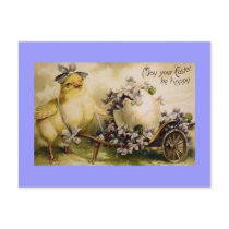 Vintage Easter Chick & Violets postcards