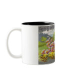 Vintage Easter Chicks and Rooster Mug