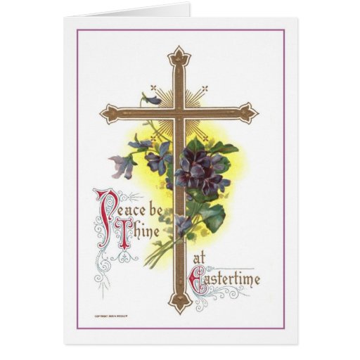 Vintage Easter Cross Card | Zazzle