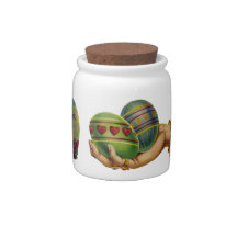Vintage Easter Eggs Candy Jars