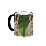 Vintage Easter Girl in Bunny Costume mugs