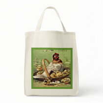 Vintage Easter Hen and Chicks in Basket Bags