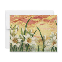 Vintage Easter Lilies and Angels at Sunrise Custom Invite