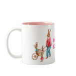 Vintage Easter Rabbit and Family mugs