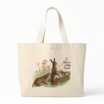 Vintage Easter Rabbits Tote Bag