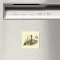Vintage Easter Rabbits Magnet