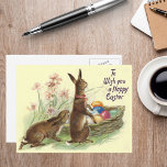 Vintage Easter Rabbits Postcard postcards