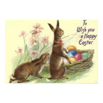 Vintage Easter Rabbits Print print