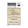 Vintage Eat, Drink, Be Married Save Date Postage