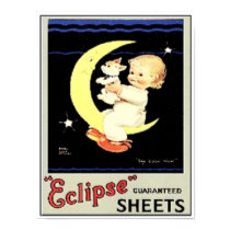 Vintage Eclipse Sheets, Child, Dog, Moon posters by vintagegiftmall Vintage Eclipse Sheets, Child, Dog, Moon posters