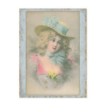 Vintage Edwardian Lady in Blue1900s Post Card