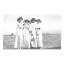 Vintage Edwardian Women Rectangular Sticker
