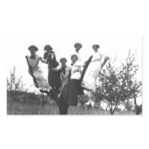 Vintage Edwardian Women Rectangular Sticker