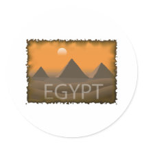 Vintage Egypt Round Sticker