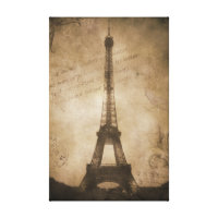 vintage eiffel tower wrappedcanvas