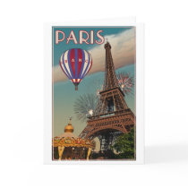 Vintage Eiffel Tower Greeting Card