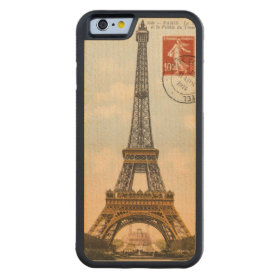 Vintage Eiffel Tower Carved Wooden iPhone 6 Case Carved® Maple iPhone 6 Bumper