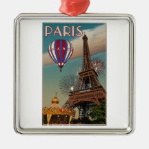 Vintage Eiffel Tower Christmas Tree Ornament