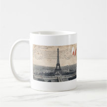 Vintage Eiffel Tower Coffee Mugs