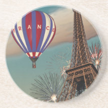 Vintage Eiffel Tower Drink Coaster