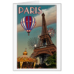 Vintage Eiffel Tower Greeting Card