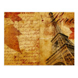Vintage Eiffel Tower Lettering Post Cards