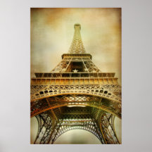 Vintage Eiffel Tower Photograph Posters