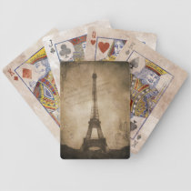 vintage eiffel tower playing cards