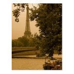 Vintage Eiffel Tower Post Card