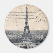Vintage Eiffel Tower Refrigerator Magnet