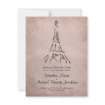 eiffel tower wedding invitation, eiffel tower