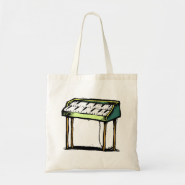 Vintage Electric Organ Piano Design Graphic Canvas Bags