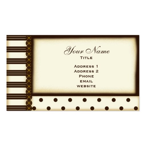 Vintage Elegance Business Card Templates (front side)