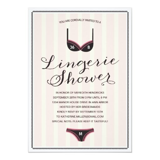 Lingerie Bridal Shower Invitation 107